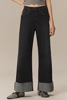 Hudson Jodie Cuffed High-Rise Wide-Leg Jeans