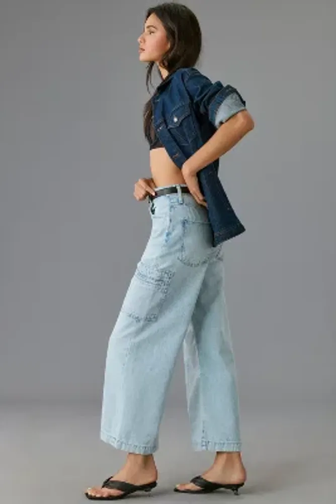 Triarchy Ms. Campbell Cropped High-Rise Cargo Jeans