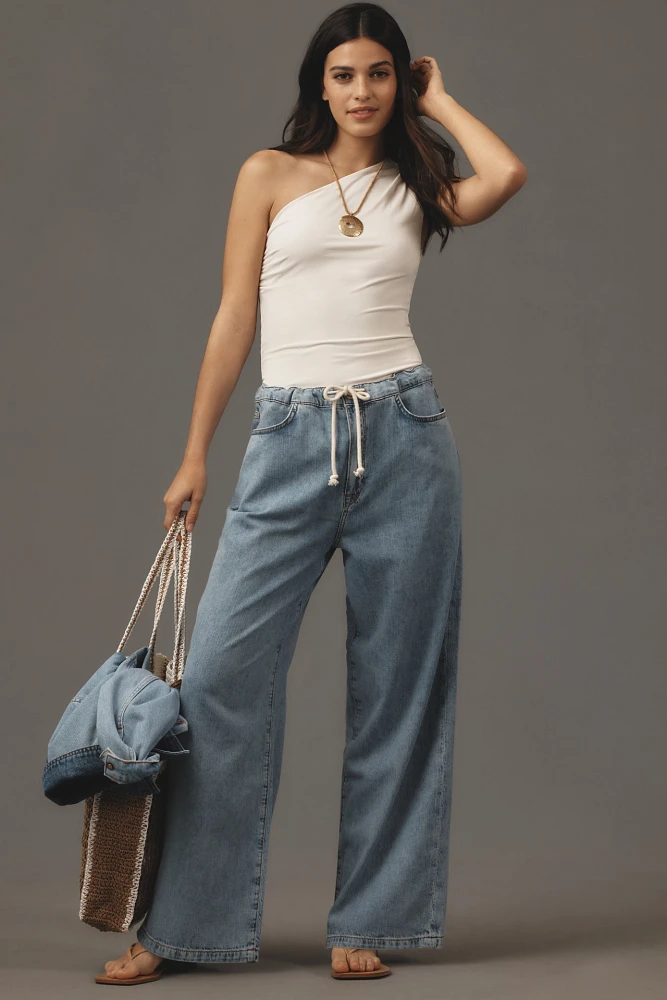 Triarchy Nesta Drawstring Mid-Rise Wide-Leg Jeans