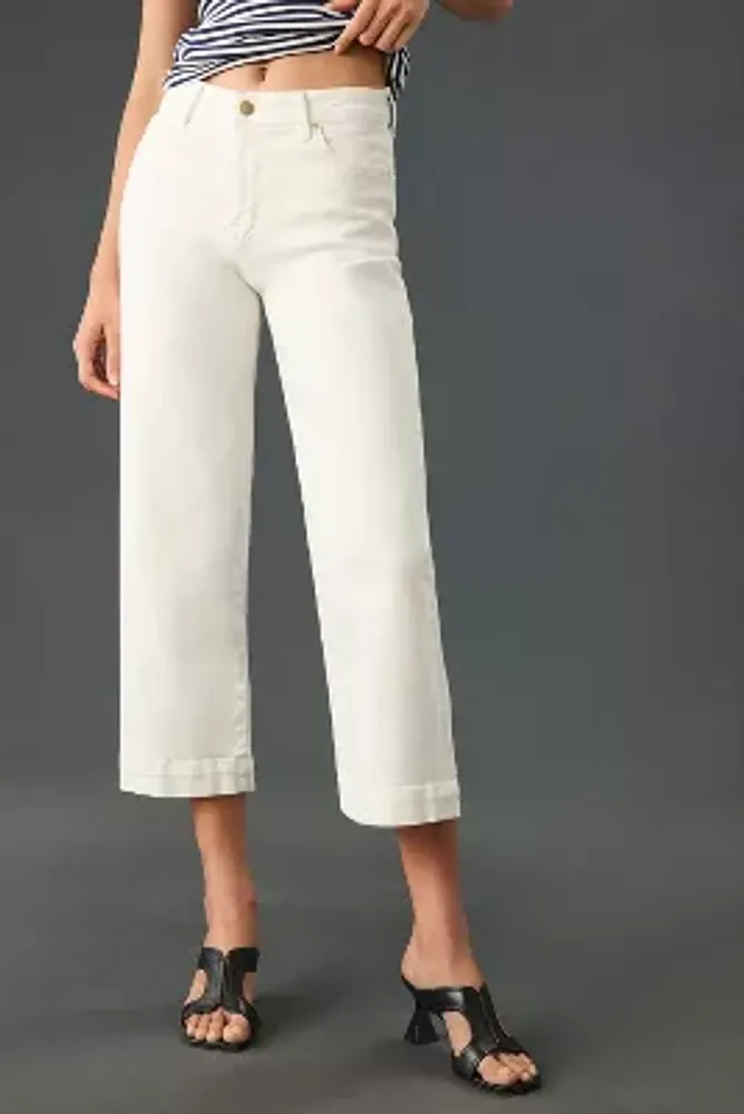 Fidelity Denim Kendall High-Rise Wide-Leg Crop Jeans