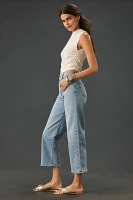 Fidelity Denim Malibu High-Rise Wide-Leg Crop Jeans