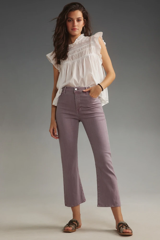 Fidelity Juniper Mid-Rise Crop Wide-Leg Jeans