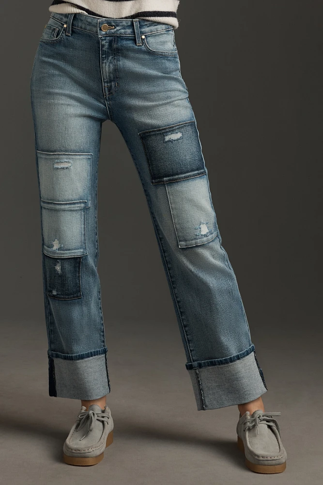 Fidelity Denim Cali High-Rise Cuff Straight Jeans