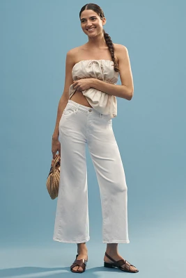 Fidelity Denim Ziggy High-Rise Cropped Wide-Leg Jeans