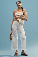 Fidelity Denim Ziggy High-Rise Cropped Wide-Leg Jeans