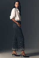 rag & bone Andi Featherweight High-Rise Wide-Leg Embellished Jeans