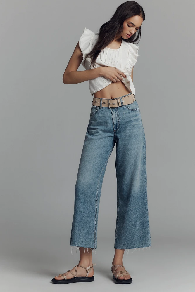 rag & bone Featherweight High-Rise Wide-Leg Jeans