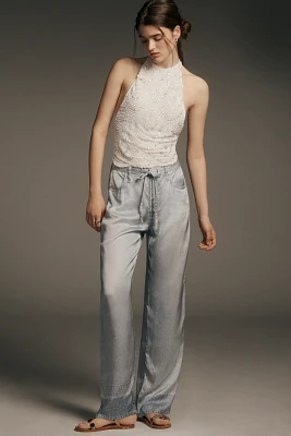 rag & bone Miramar Satin Phoebe Mid-Rise Wide-Leg Jeans