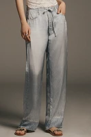 rag & bone Miramar Satin Phoebe Mid-Rise Wide-Leg Jeans
