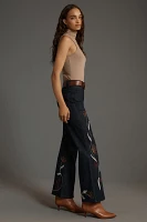 Seventy + Mochi Floral Queenie High-Rise Wide-Leg Jeans