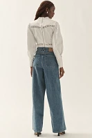 Seventy + Mochi Western Bay Mid-Rise Wide-Leg Jeans