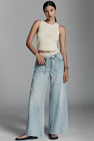 Seventy + Mochi Blake High-Rise Wide-Leg Tie-Waist Jeans