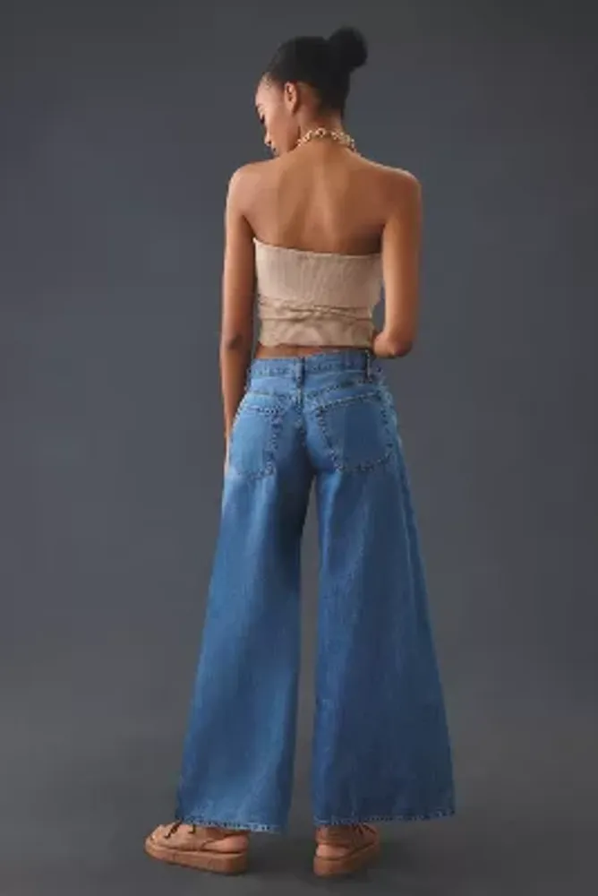 Frame Le Pixie Mid-Rise Wide-Leg Jeans