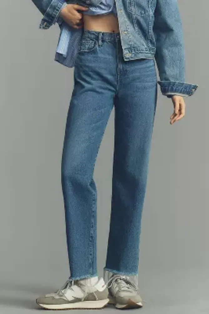 Frame Le Jane Crop Raw-Hem Straight-Leg Jeans