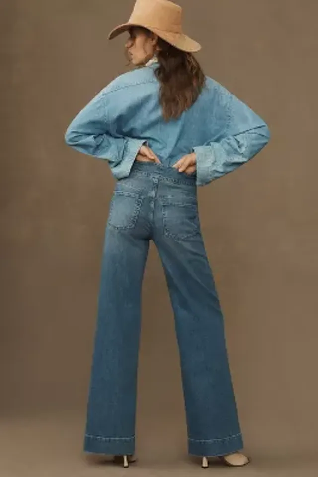 Frame Le Pixie Mid-Rise Wide-Leg Jeans