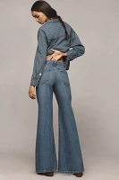 FRAME Petite Pixie Easy Wide Flare Jeans