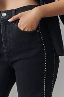 FRAME Le Sleek Studded Straight-Leg Jeans