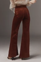 Pilcro Pull-On Mid-Rise Retro Flare Velvet Jeans