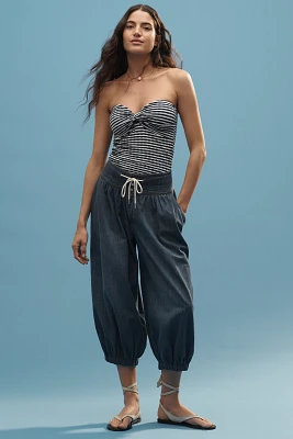 Pilcro High-Rise Parachute Capri Jeans