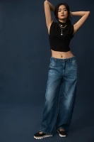 The Georgia Full-Length High-Rise Barrel Jeans by Pilcro