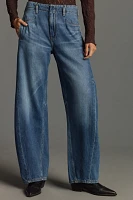 The Georgia Full-Length High-Rise Barrel Jeans by Pilcro