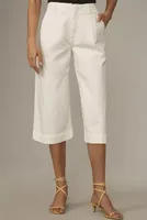 Pilcro High-Rise Pleated Culotte Jeans