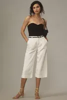 Pilcro High-Rise Pleated Culotte Jeans