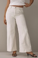 The Delaney Clean-Seamed High-Rise Wide-Leg Jeans by Maeve