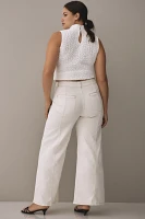 The Delaney Clean-Seamed High-Rise Wide-Leg Jeans by Maeve