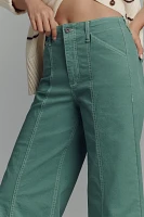 The Delaney Clean-Seamed High-Rise Wide-Leg Jeans by Maeve