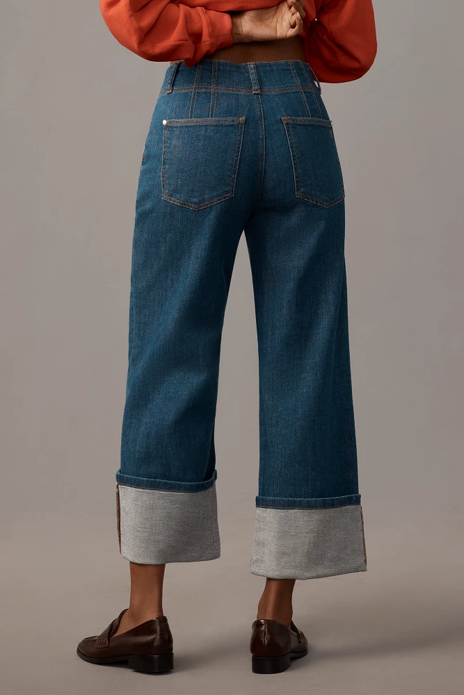 The Maisy Relaxed Cuff Mid-Rise Straight-Leg Jeans by Pilcro