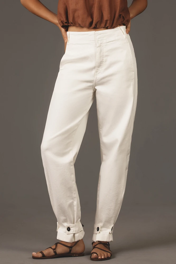 Maeve Tailored High-Rise Tapered Balloon Jeans