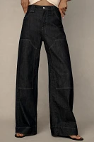 Pilcro Puddle Curve Low-Rise Tapered Jeans