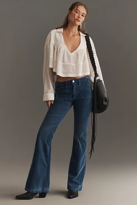 The Icon Corduroy Flare Jeans by Pilcro: Mid-Rise Edition