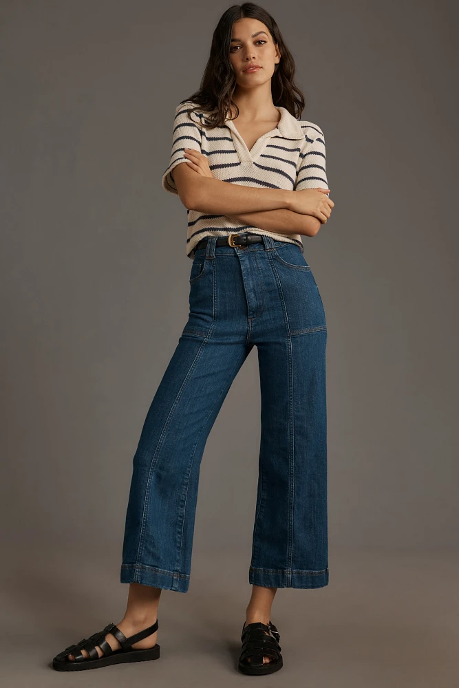 The Skipper High-Rise Wide-Leg Pants by Pilcro: Denim Edition