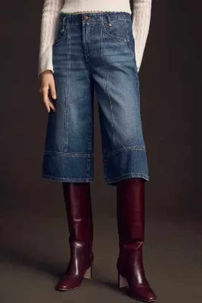 Pilcro Mid-Rise Vintage Culotte Jeans