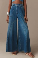 Pilcro Godet Palazzo Mid-Rise Wide-Leg Jeans