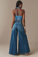 Pilcro Godet Palazzo Mid-Rise Wide-Leg Jeans