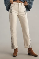 Pilcro Slim Slouch Mid-Rise Straight-Leg Jean