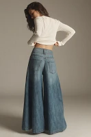 Pilcro Mid-Rise Ultra-Wide-Leg Jeans