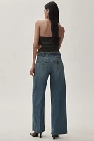 Pilcro Pleated High-Rise Wide-Leg Trouser Jeans