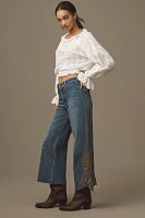 The Ettie High-Rise Cropped Jeans: Embroidered Hem Edition