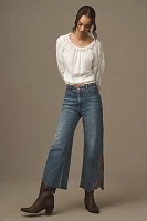 The Ettie High-Rise Cropped Jeans: Embroidered Hem Edition