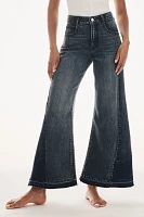 The Darien 70s Paneled Wide-Leg Flare Jeans by Pilcro
