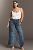 The Darien 70s Paneled Wide-Leg Flare Jeans by Pilcro