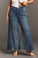The Darien 70s Paneled Wide-Leg Flare Jeans by Pilcro