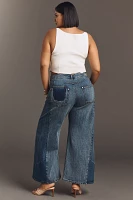 The Darien 70s Paneled Wide-Leg Flare Jeans by Pilcro