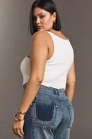 The Darien 70s Paneled Wide-Leg Flare Jeans by Pilcro