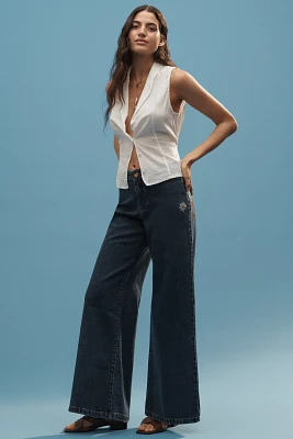 Pilcro High-Rise Wide-Leg Jeans