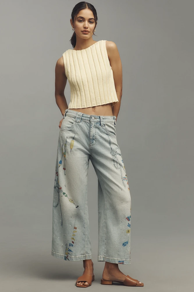 Pilcro High-Rise Crop Tapered Carpenter Jeans